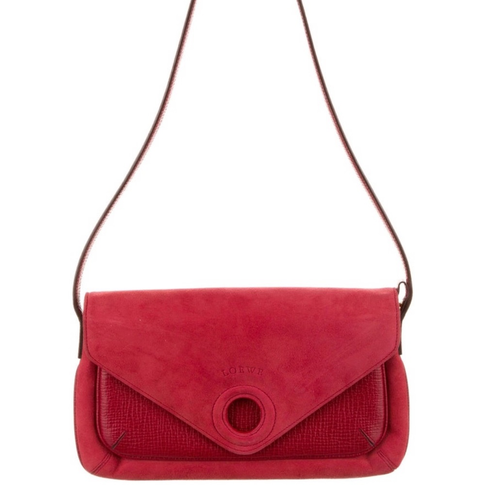 Loewe Suede & Leather Baguette Bag